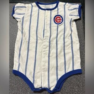 Chicago Cubs White Pinstripe Power Hitter Coverall